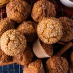 pumpkin banana muffins on a table