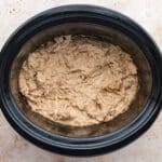 creamy pulled chicken in a slow cooker