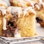 cinnamon roll cake on a plate