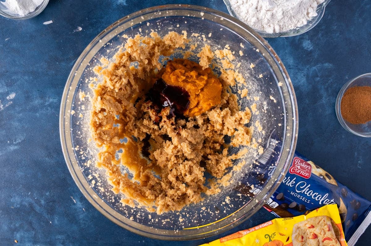 wet ingredients for cookie bars in a bowl