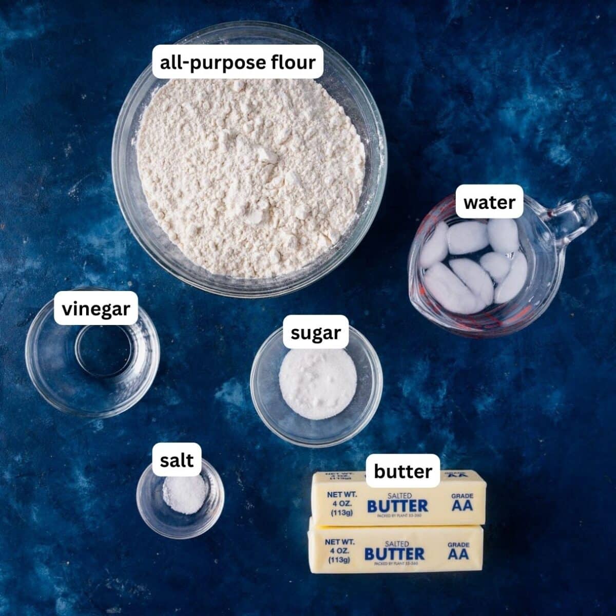 pie crust cookies ingredients on a table