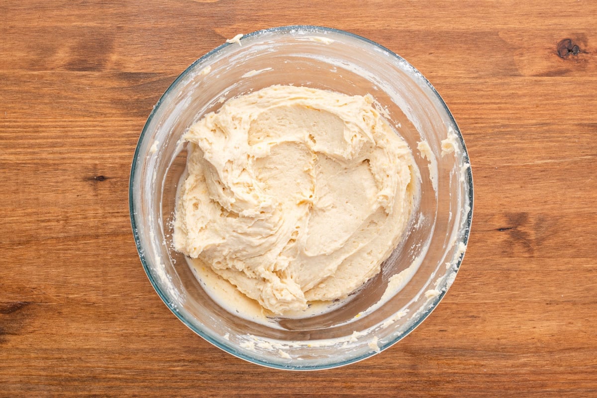 cake batter in a bowl
