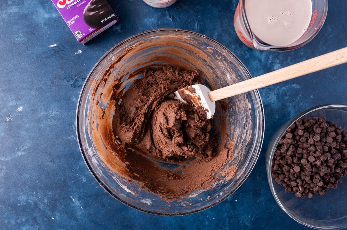 brownie batter in a bowl