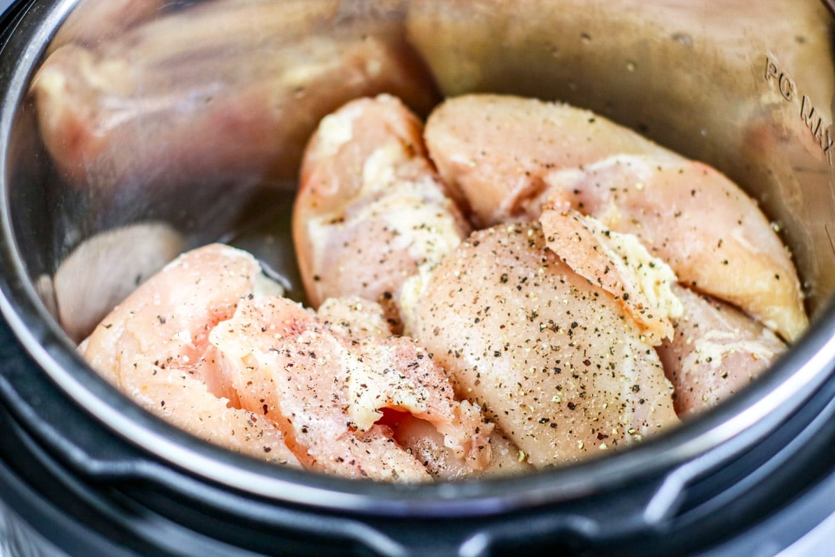 uncooked chicken in a pot