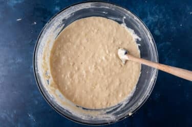 waffle batter in a bowl