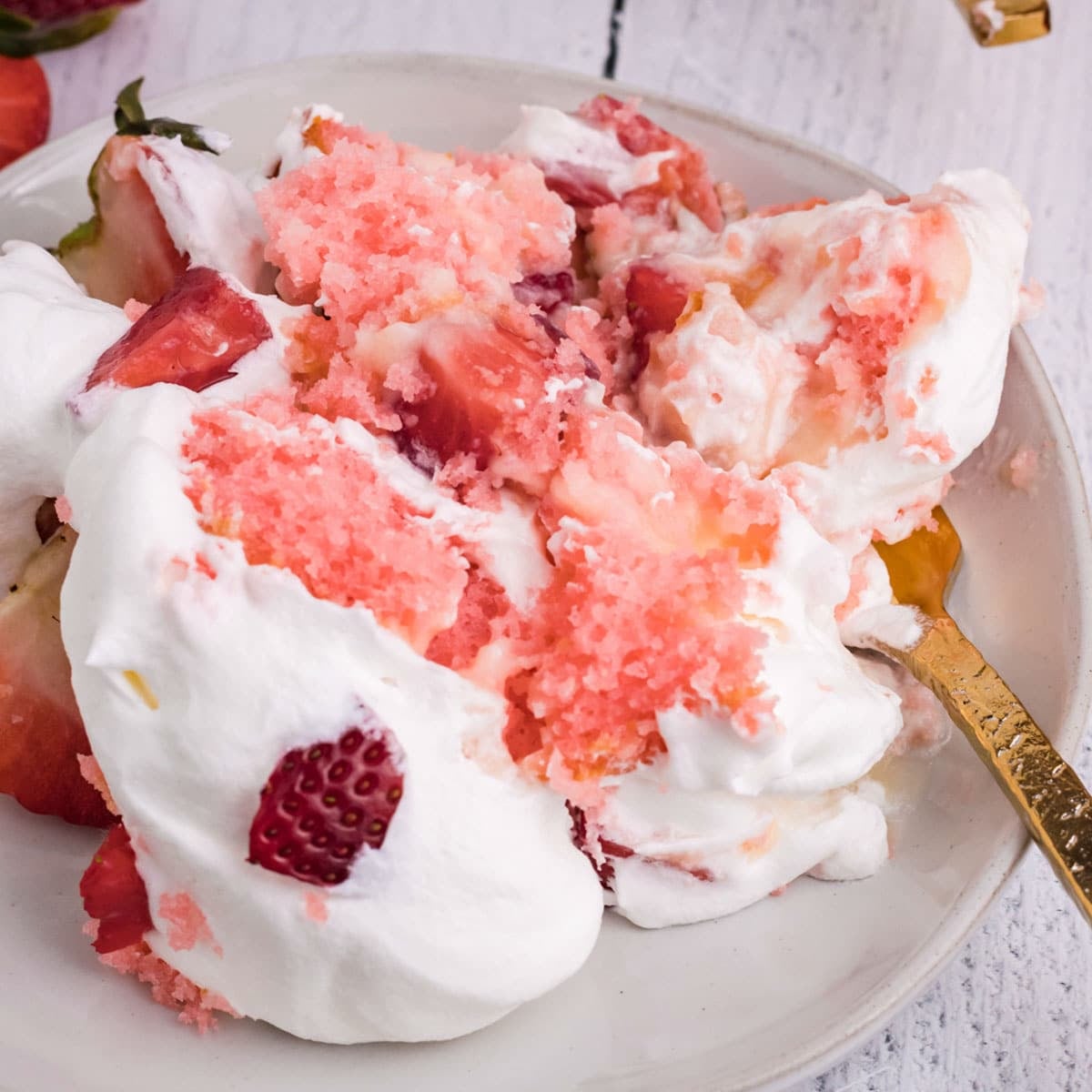 strawberry dessert on a plate