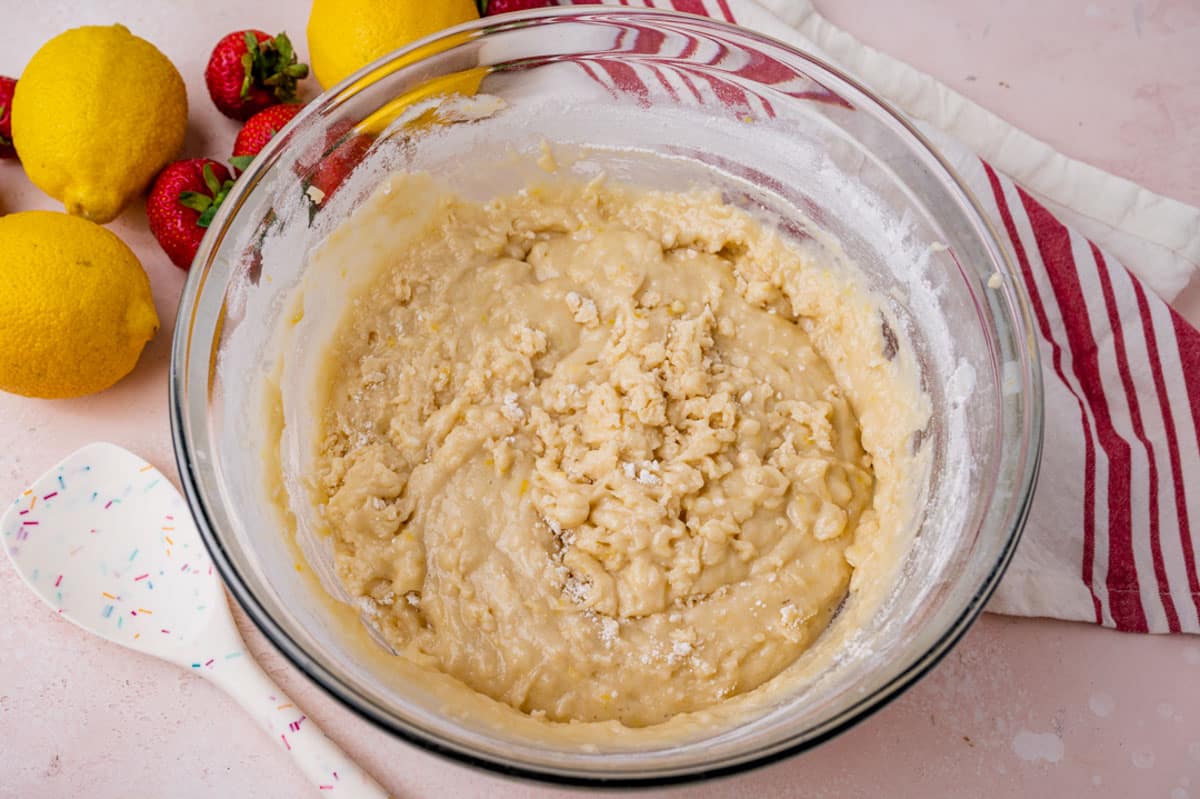 cake batter in a bowl