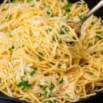 a fork twirling brown butter pasta