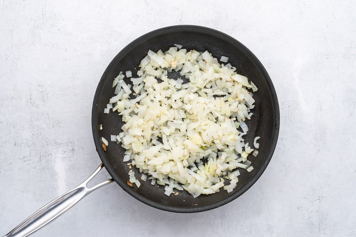 onions and garlic in a skillet