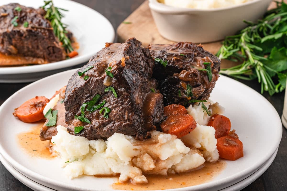 short ribs over mashed potatoes