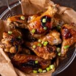 honey garlic wings in a bowl