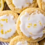 lemon cookies on a plate
