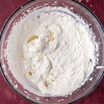 whipped frosting in a bowl