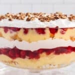 closeup of a punch bowl cake